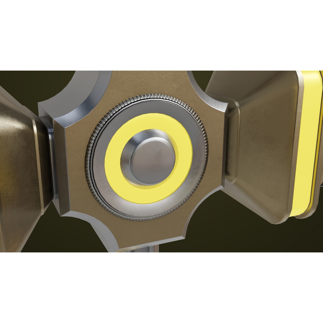 Sci-Fi Battle Hammer 3D Model – Low Poly Weapon, PBR Textures, FBX - View 14