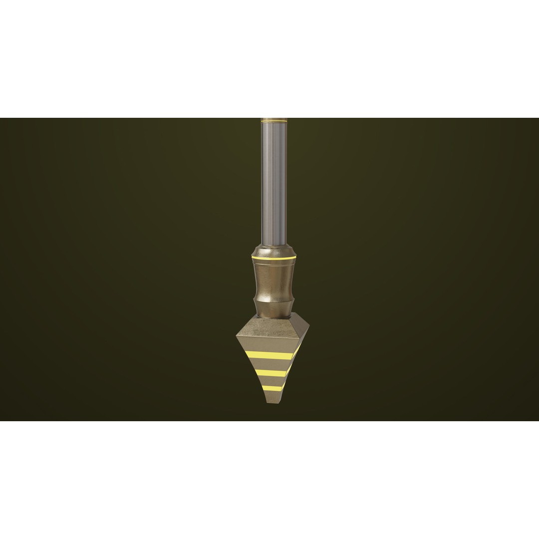 Sci-Fi Battle Hammer 3D Model – Low Poly Weapon, PBR Textures, FBX - View 17