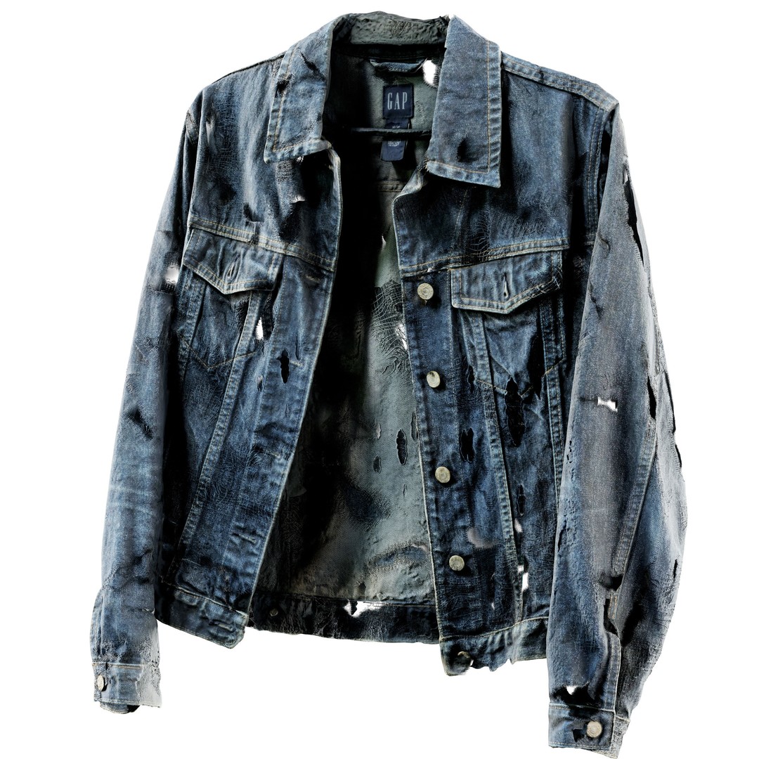 15 Torn & Denim Fabric 3D Model – SBSR & SPSM Textures for Painter - View 3