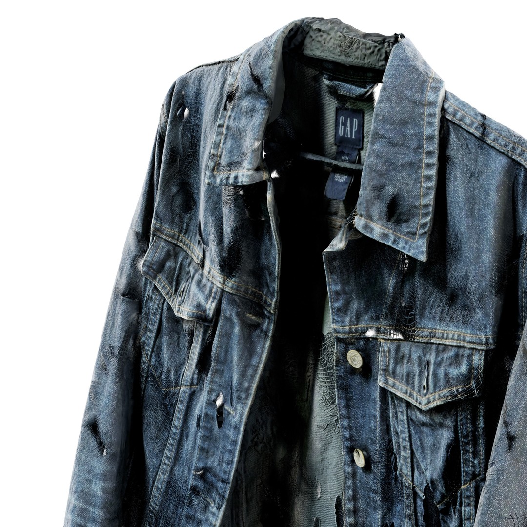 15 Torn & Denim Fabric 3D Model – SBSR & SPSM Textures for Painter - View 4