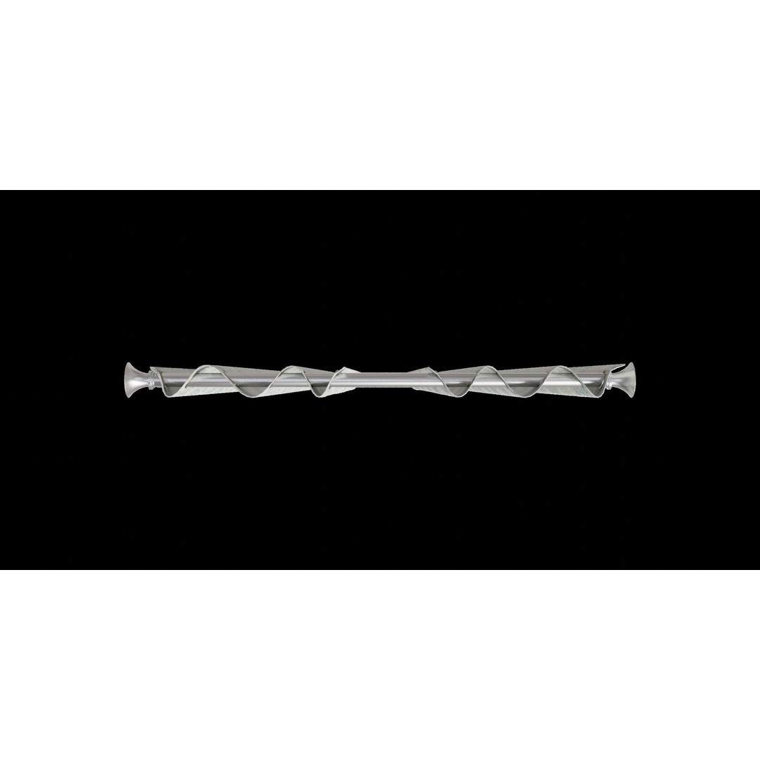 Blue Floral Curtain 3D Model – Low Poly Interior Decoration, Blender - View 3