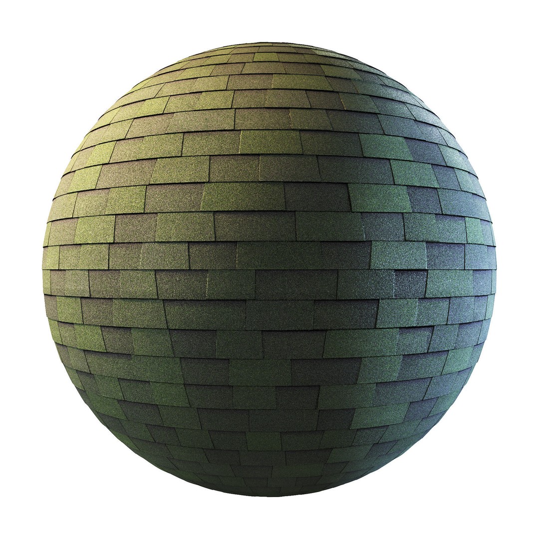 Bitumen Shingles 3D Model – Seamless Flexible Textures, PBR