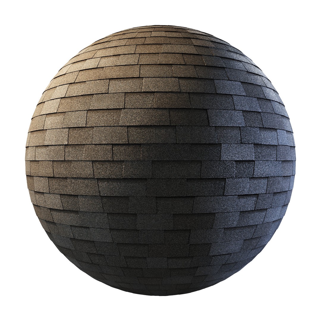 Bitumen Shingles 3D Model – Seamless Flexible Textures, PBR - View 4
