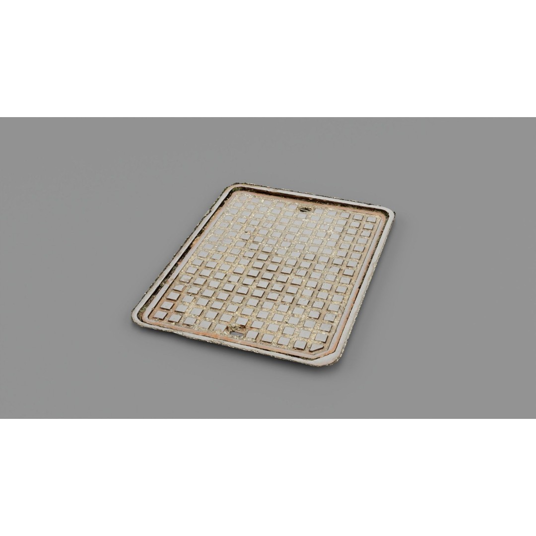 Manhole Cover 3D Model – High-Poly Photorealistic Asset, PBR Textures - View 28