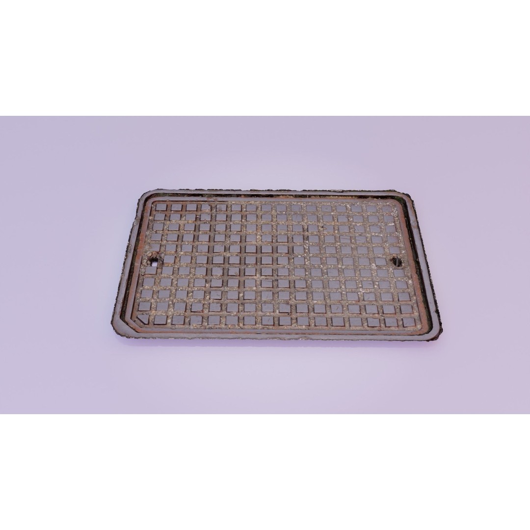Manhole Cover 3D Model – High-Poly Photorealistic Asset, PBR Textures - View 3