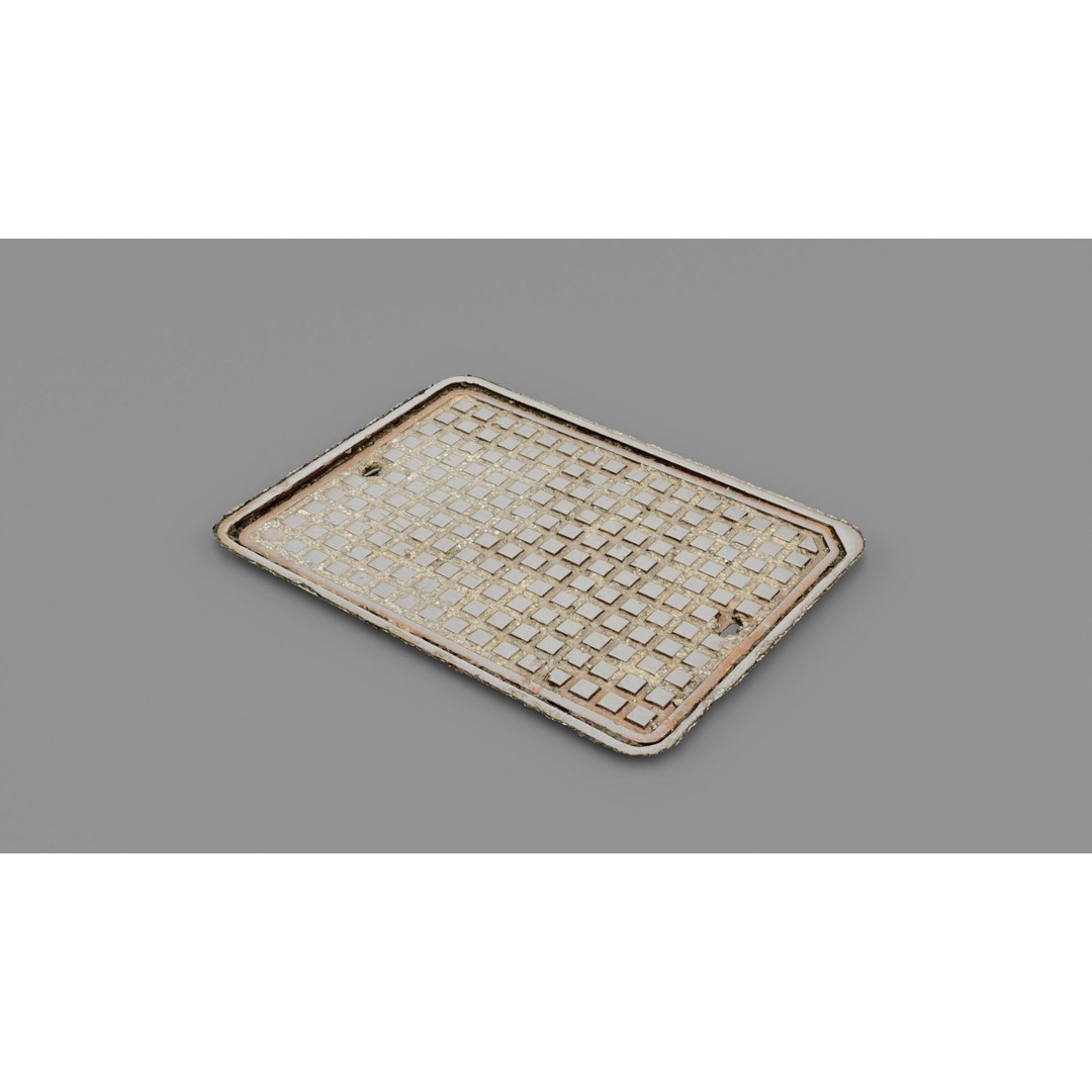 Manhole Cover 3D Model – High-Poly Photorealistic Asset, PBR Textures - View 30