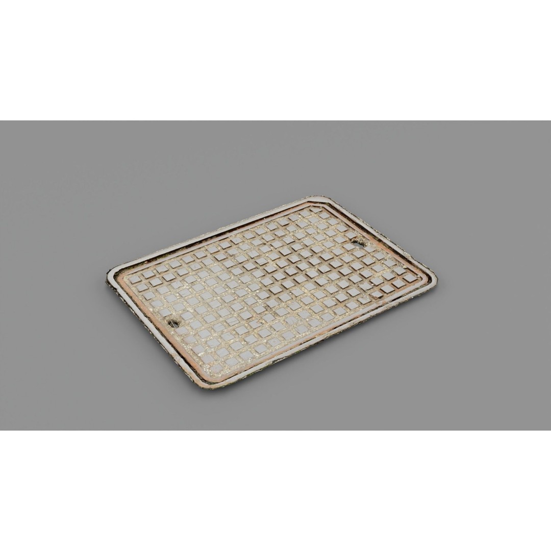 Manhole Cover 3D Model – High-Poly Photorealistic Asset, PBR Textures - View 32