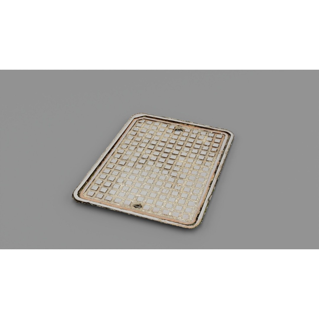 Manhole Cover 3D Model – High-Poly Photorealistic Asset, PBR Textures - View 33