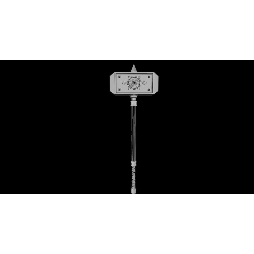Battle Hammer 3D Model – Low Poly Game-Ready Asset, PBR Textures - View 27