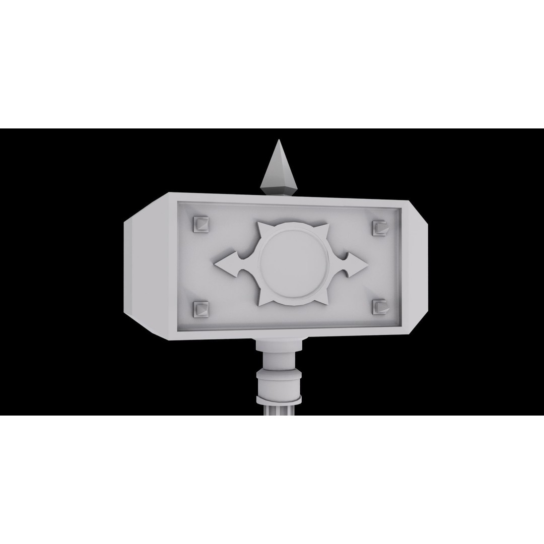 Battle Hammer 3D Model – Low Poly Game-Ready Asset, PBR Textures - View 29