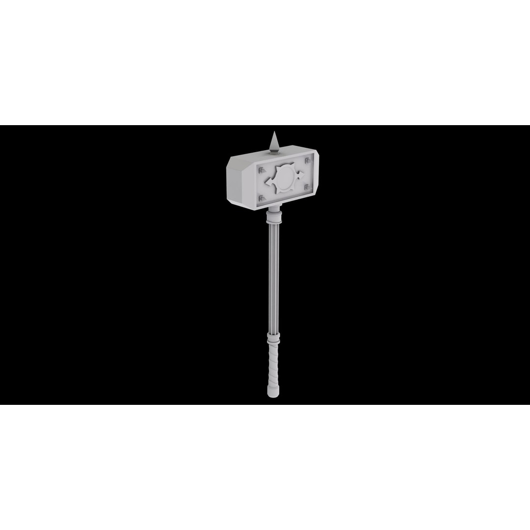 Battle Hammer 3D Model – Low Poly Game-Ready Asset, PBR Textures - View 33