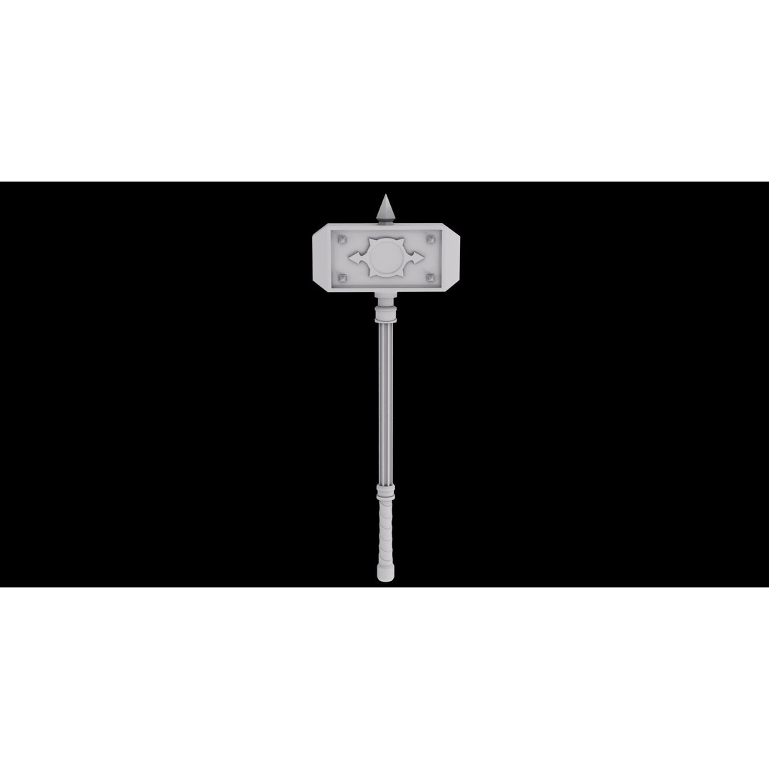 Battle Hammer 3D Model – Low Poly Game-Ready Asset, PBR Textures - View 34