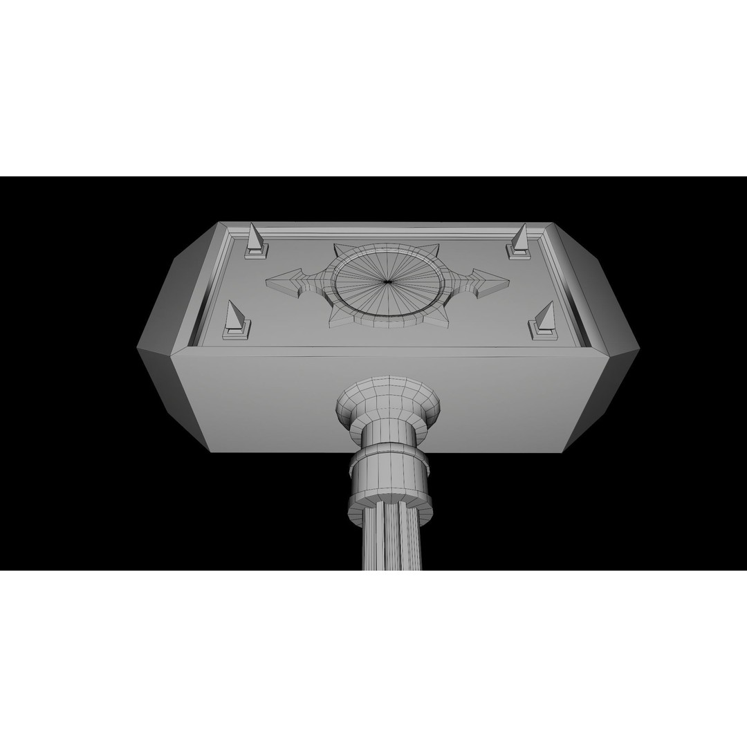 Battle Hammer 3D Model – Low Poly Game-Ready Asset, PBR Textures - View 36