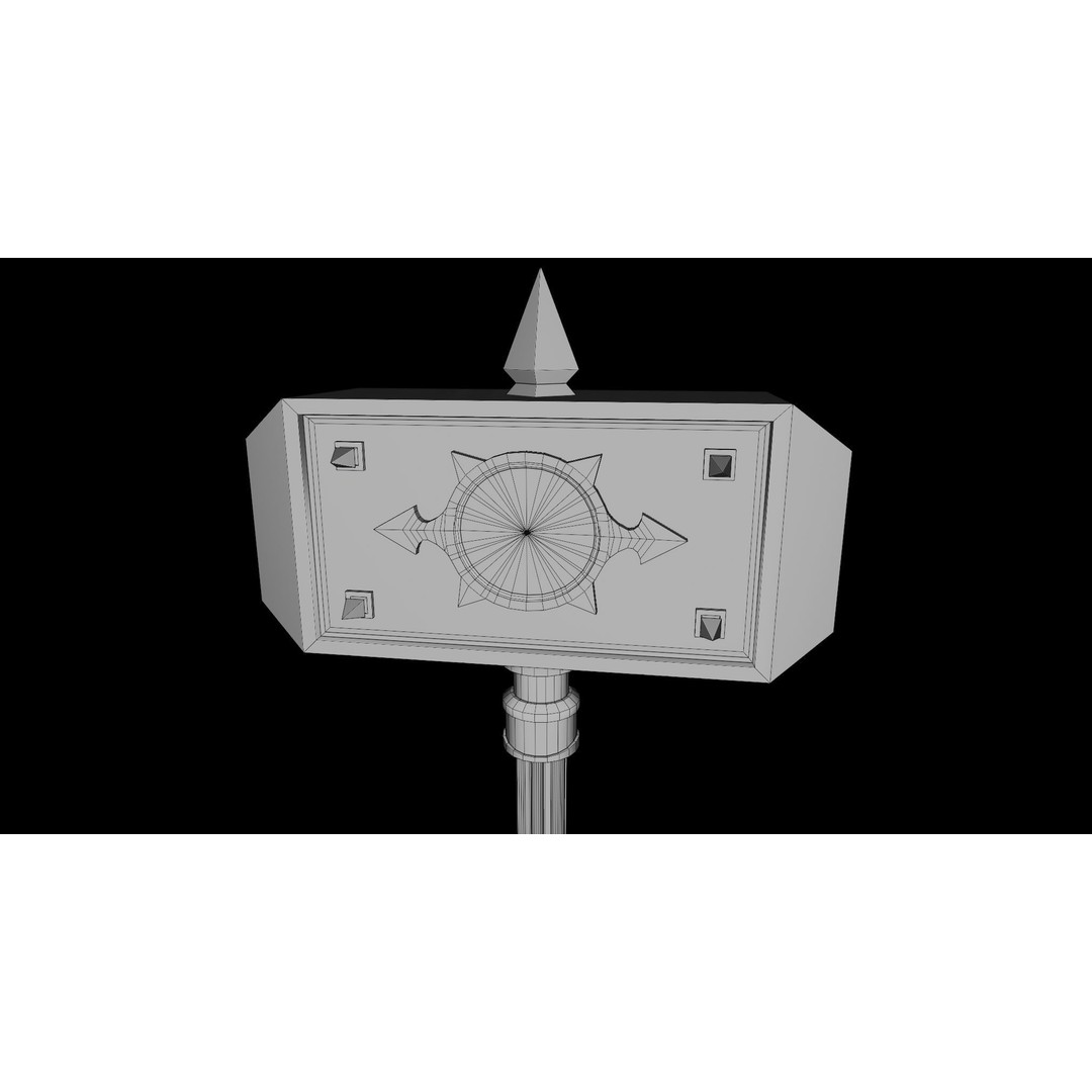 Battle Hammer 3D Model – Low Poly Game-Ready Asset, PBR Textures - View 37