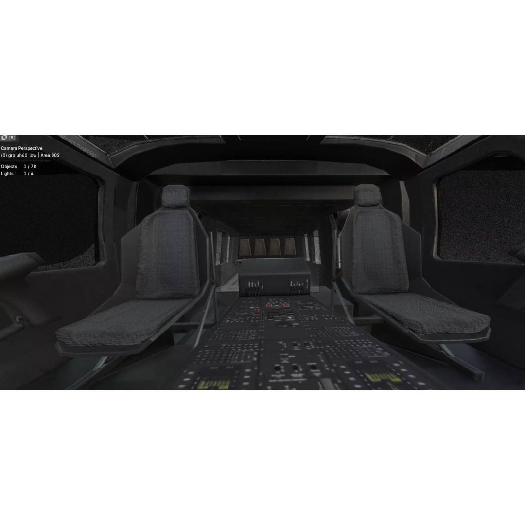UH60 Black Hawk 3D Model – Low Poly Game Asset, Rigged for Unreal Engine