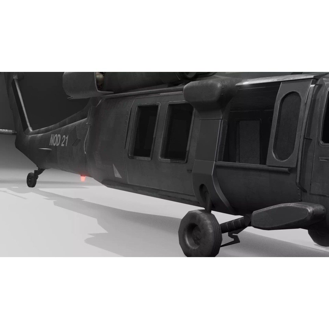 UH60 Black Hawk 3D Model – Low Poly Game Asset, Rigged for Unreal Engine - View 10