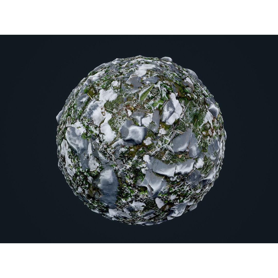 30 Snow Ice Ground Seamless PBR Texture Pack – High-Quality Textures for Games - View 12