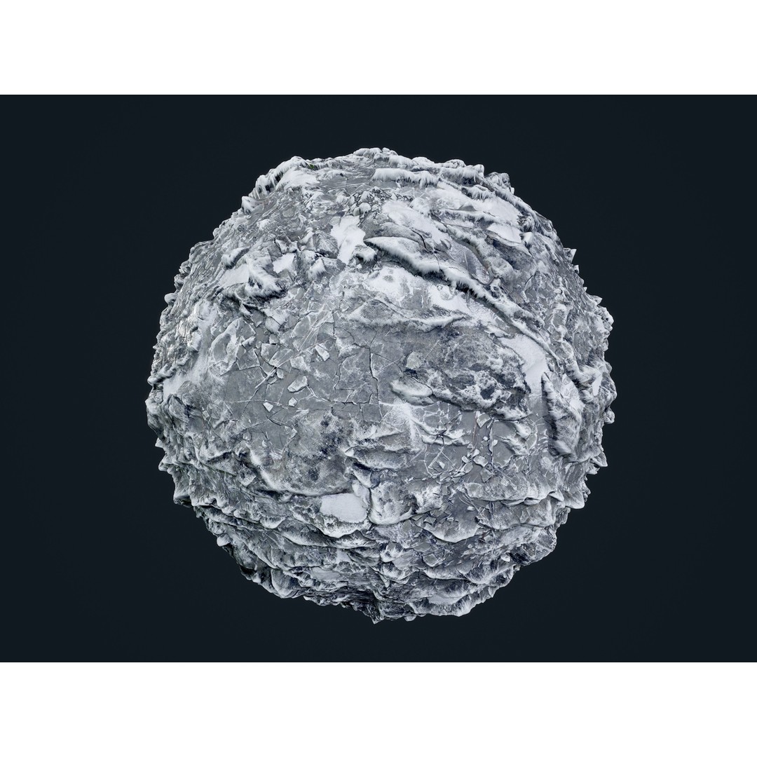 30 Snow Ice Ground Seamless PBR Texture Pack – High-Quality Textures for Games - View 13