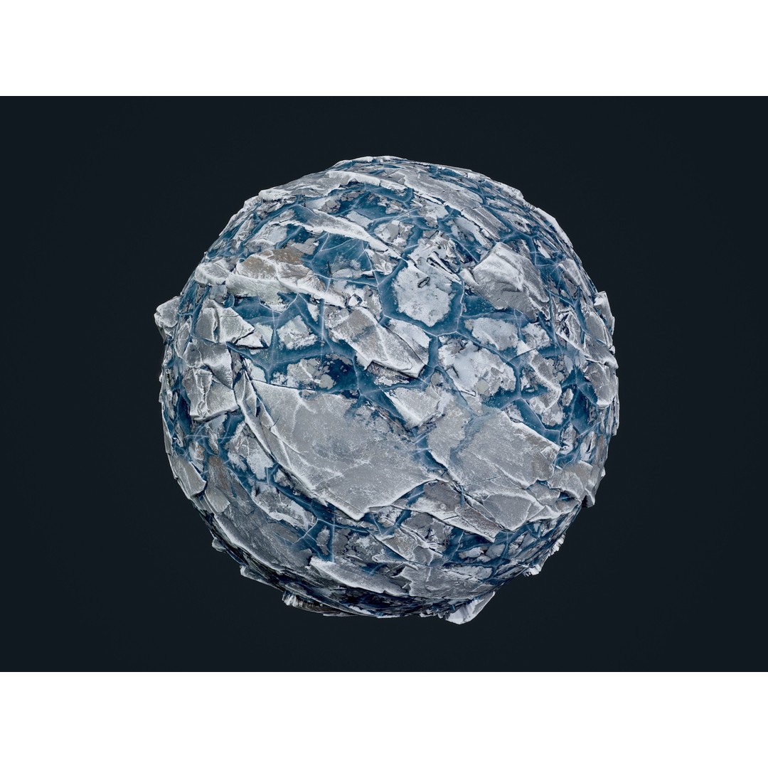 30 Snow Ice Ground Seamless PBR Texture Pack – High-Quality Textures for Games - View 15