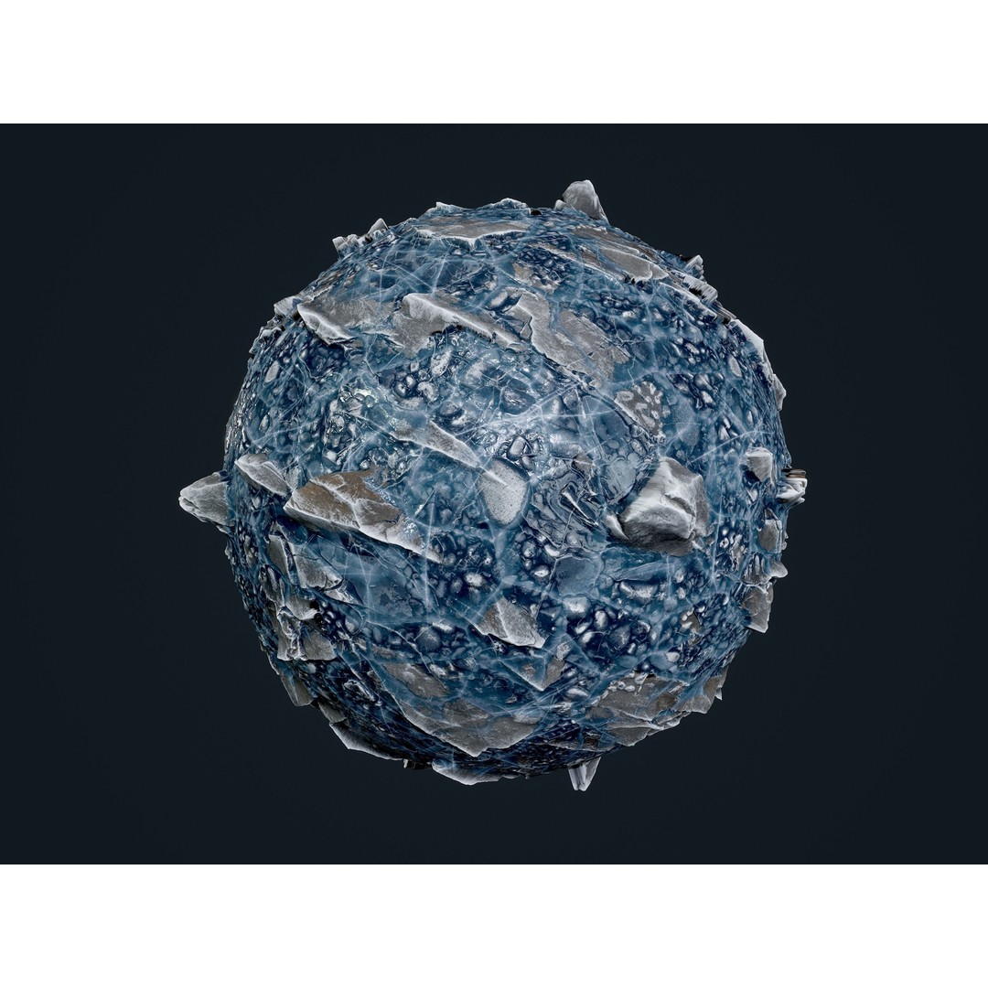 30 Snow Ice Ground Seamless PBR Texture Pack – High-Quality Textures for Games - View 16