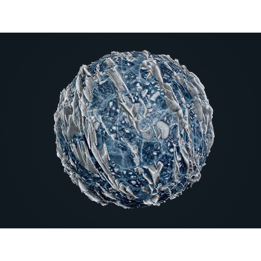 30 Snow Ice Ground Seamless PBR Texture Pack – High-Quality Textures for Games - View 18