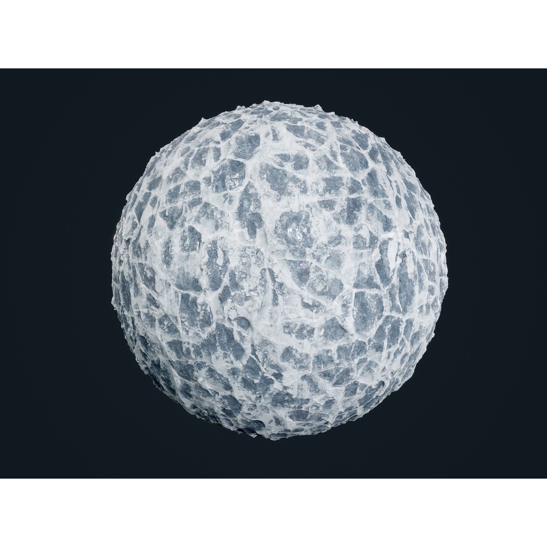 30 Snow Ice Ground Seamless PBR Texture Pack – High-Quality Textures for Games - View 20