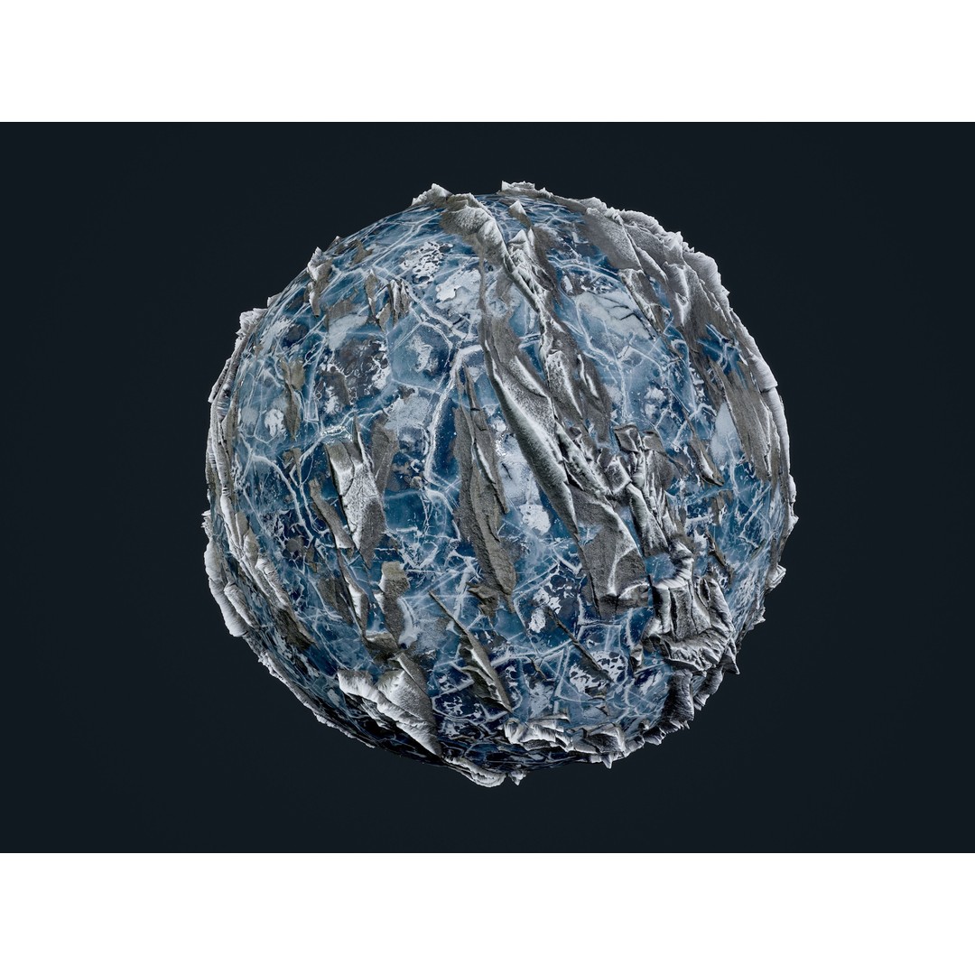 30 Snow Ice Ground Seamless PBR Texture Pack – High-Quality Textures for Games - View 25