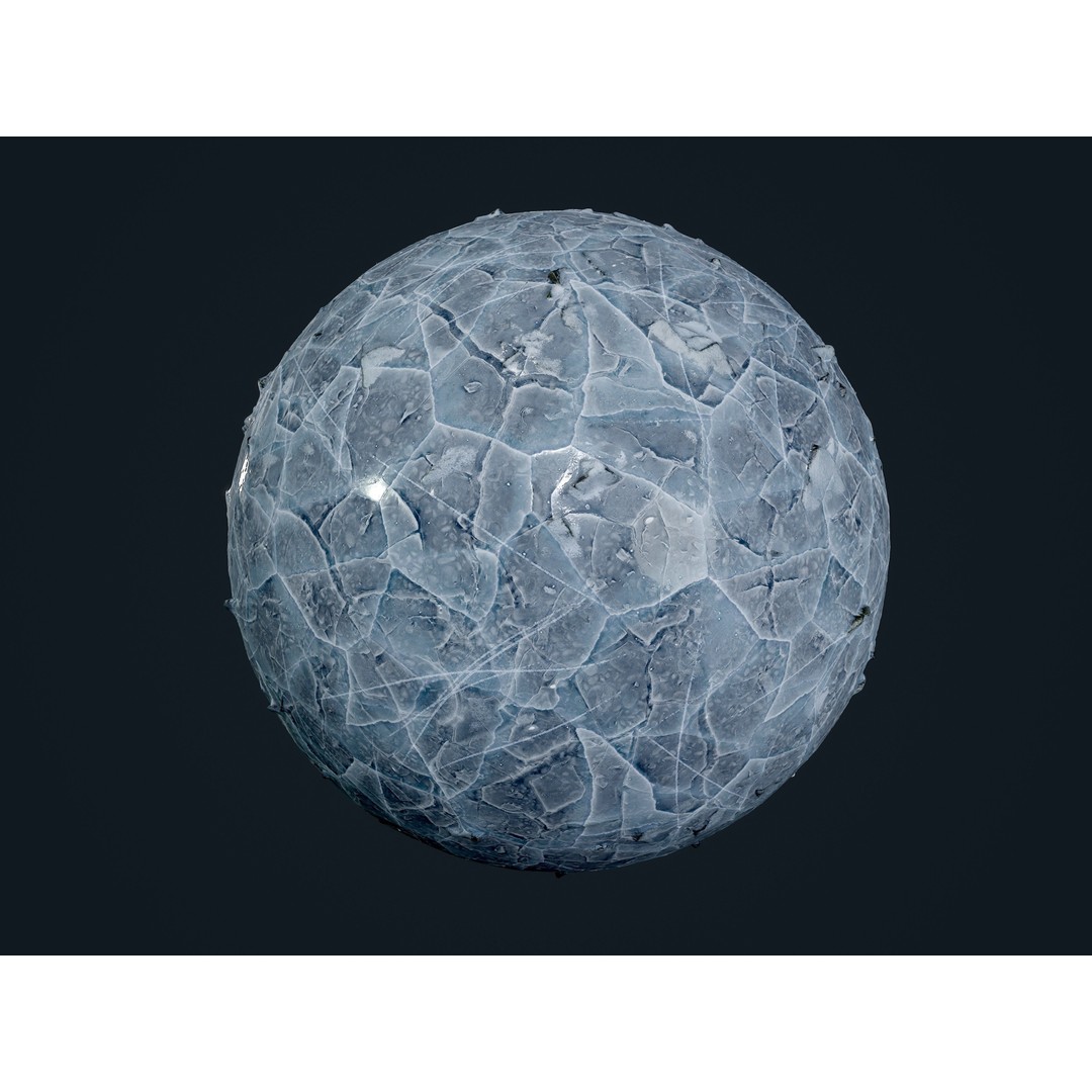 30 Snow Ice Ground Seamless PBR Texture Pack – High-Quality Textures for Games - View 26