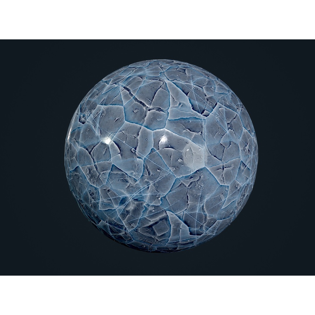 30 Snow Ice Ground Seamless PBR Texture Pack – High-Quality Textures for Games - View 27