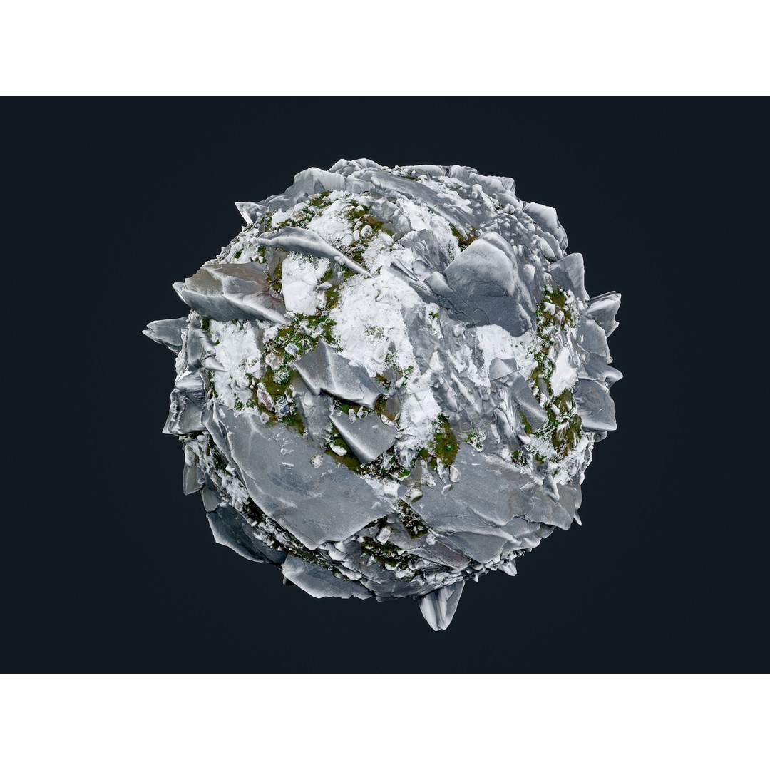 30 Snow Ice Ground Seamless PBR Texture Pack – High-Quality Textures for Games - View 4