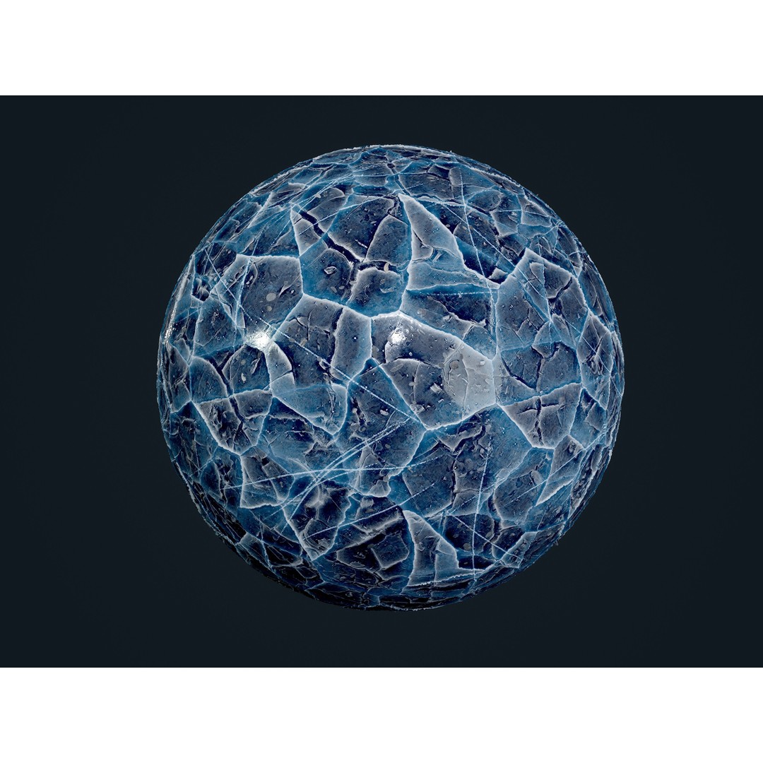 30 Snow Ice Ground Seamless PBR Texture Pack – High-Quality Textures for Games - View 5