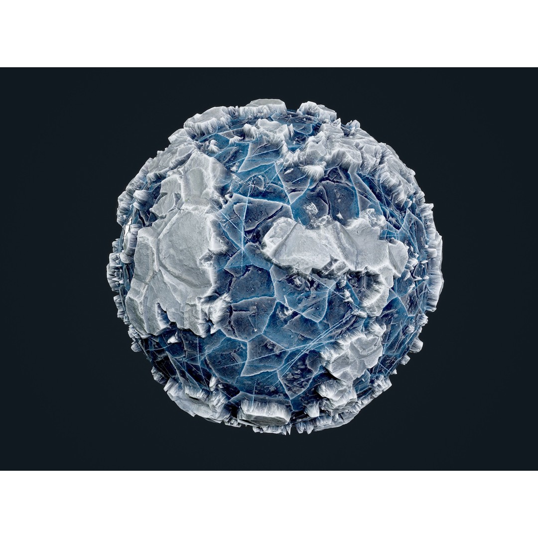 30 Snow Ice Ground Seamless PBR Texture Pack – High-Quality Textures for Games - View 6