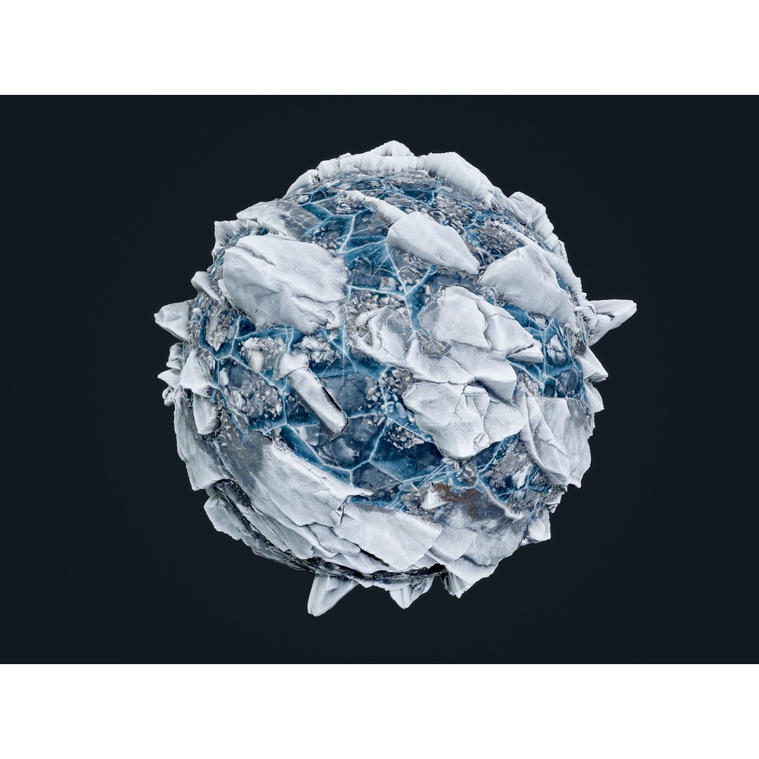 30 Snow Ice Ground Seamless PBR Texture Pack – High-Quality Textures for Games - View 7