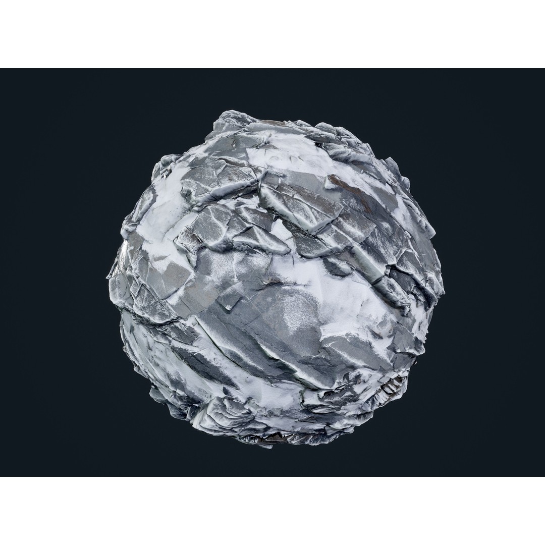 30 Snow Ice Ground Seamless PBR Texture Pack – High-Quality Textures for Games - View 9