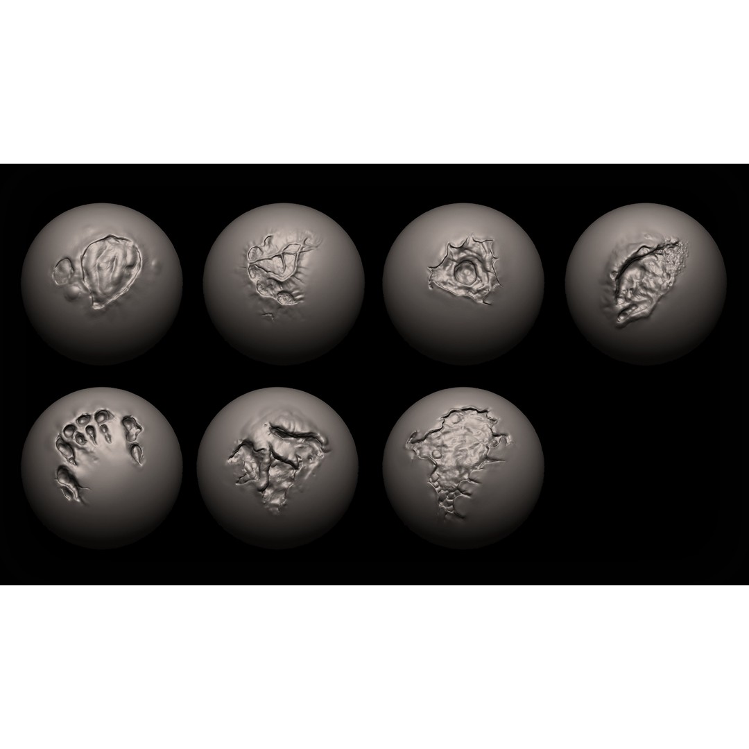 Cuts and Scars 3D Model – VDM and Alpha Brushes for ZBrush, Blender - View 4