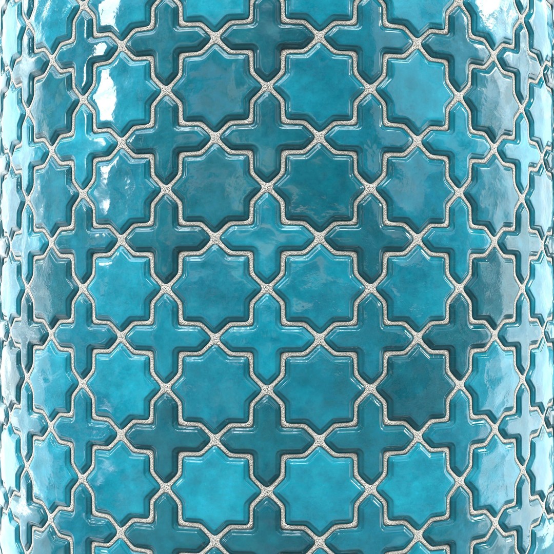 Kitchen Glaze Tile 3D Model – PBR Texture, 7 Colors, OBJ/MTL - View 10