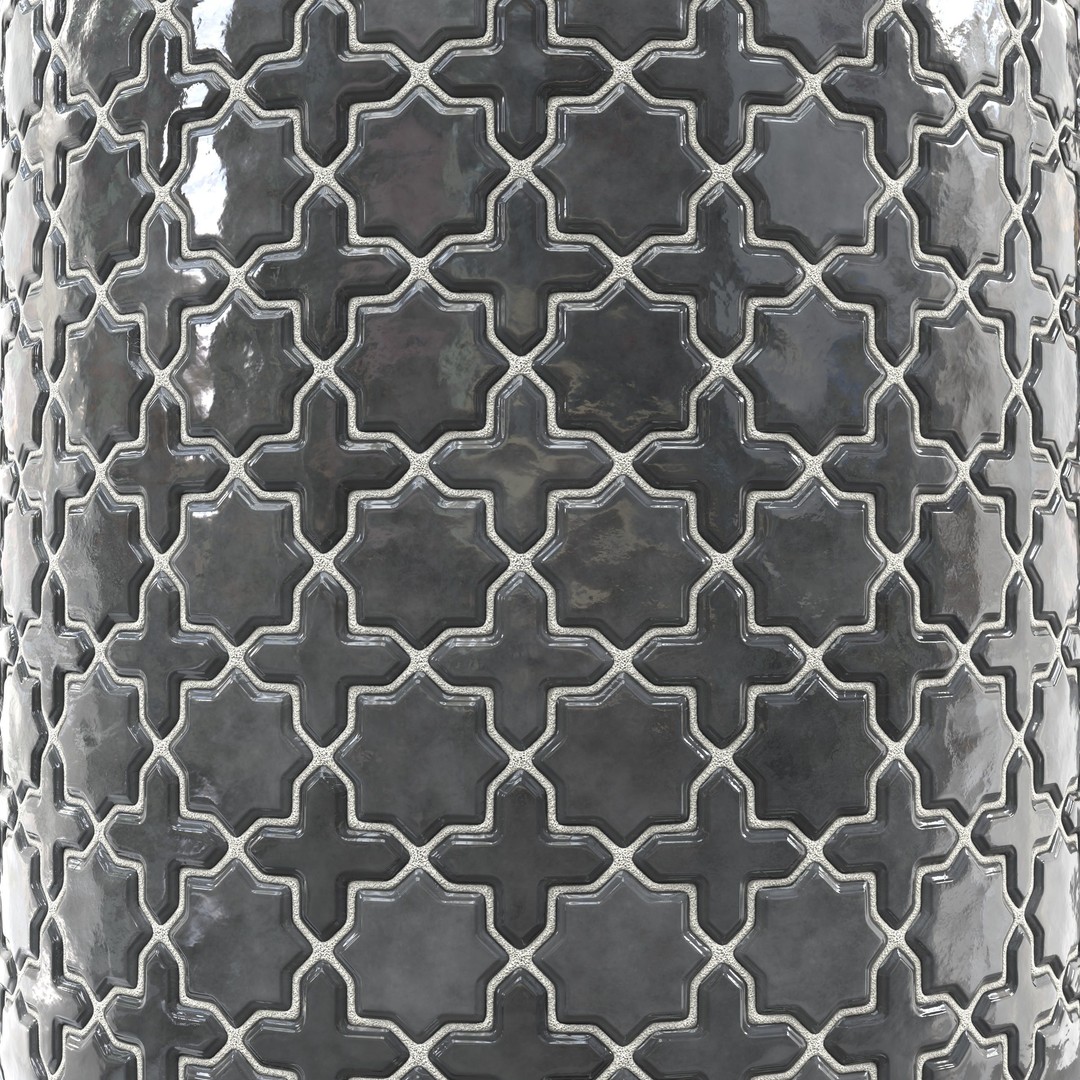 Kitchen Glaze Tile 3D Model – PBR Texture, 7 Colors, OBJ/MTL - View 11