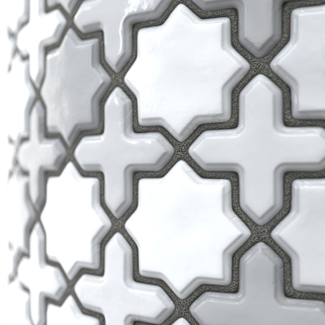 Kitchen Glaze Tile 3D Model – PBR Texture, 7 Colors, OBJ/MTL - View 13