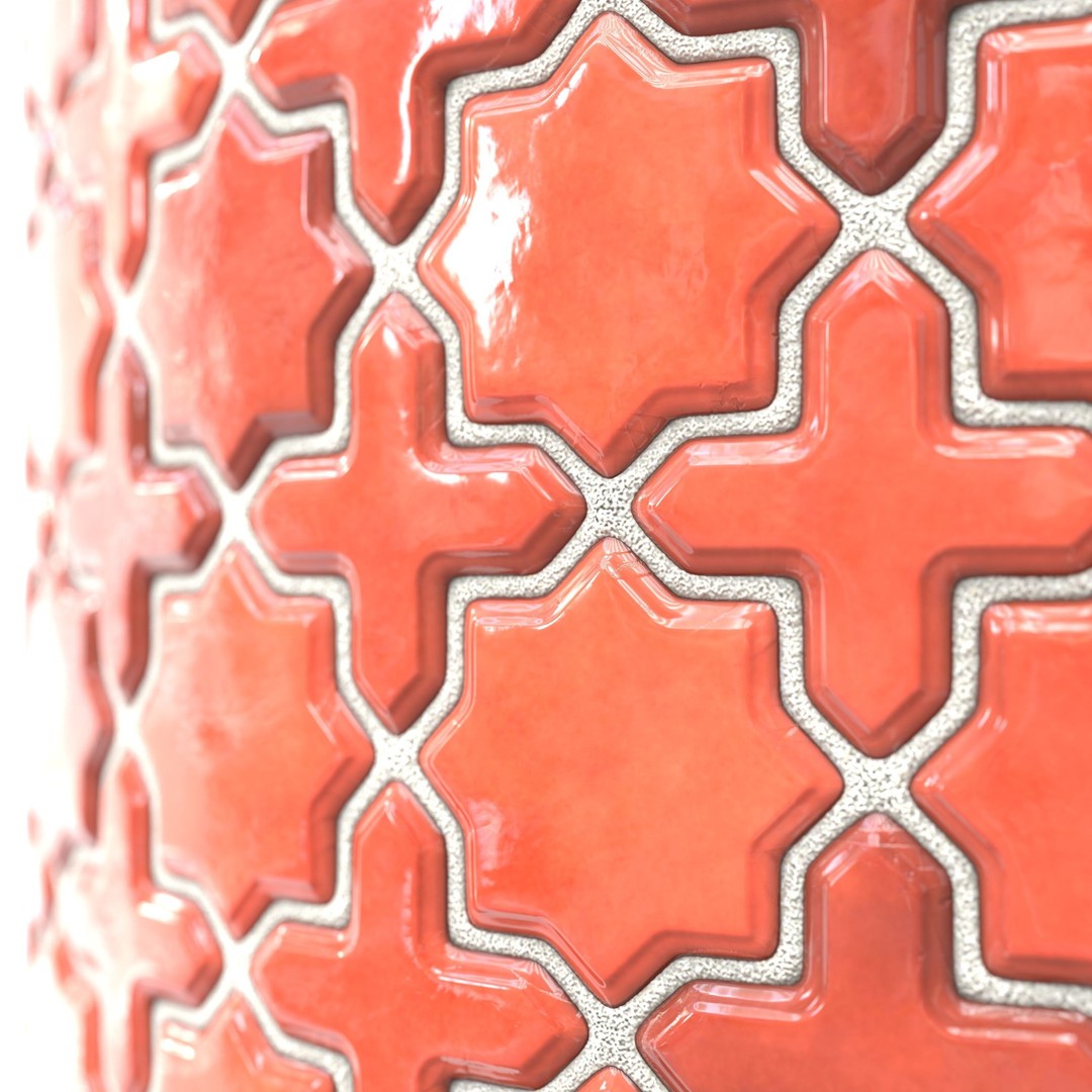 Kitchen Glaze Tile 3D Model – PBR Texture, 7 Colors, OBJ/MTL - View 14