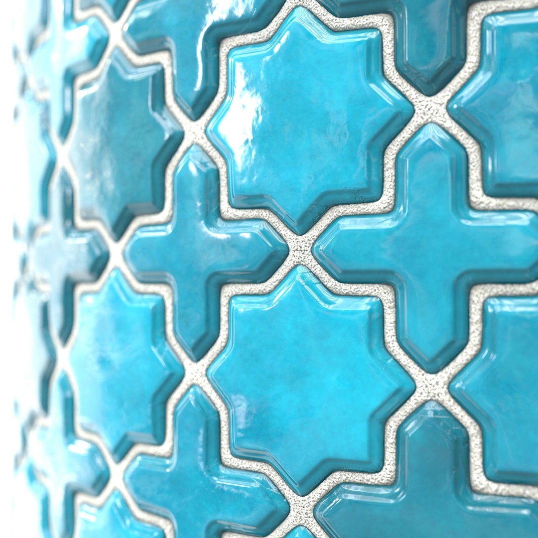 Kitchen Glaze Tile 3D Model – PBR Texture, 7 Colors, OBJ/MTL - View 15