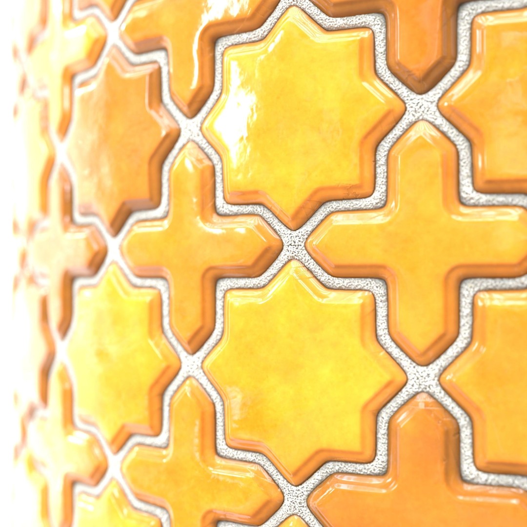 Kitchen Glaze Tile 3D Model – PBR Texture, 7 Colors, OBJ/MTL - View 16