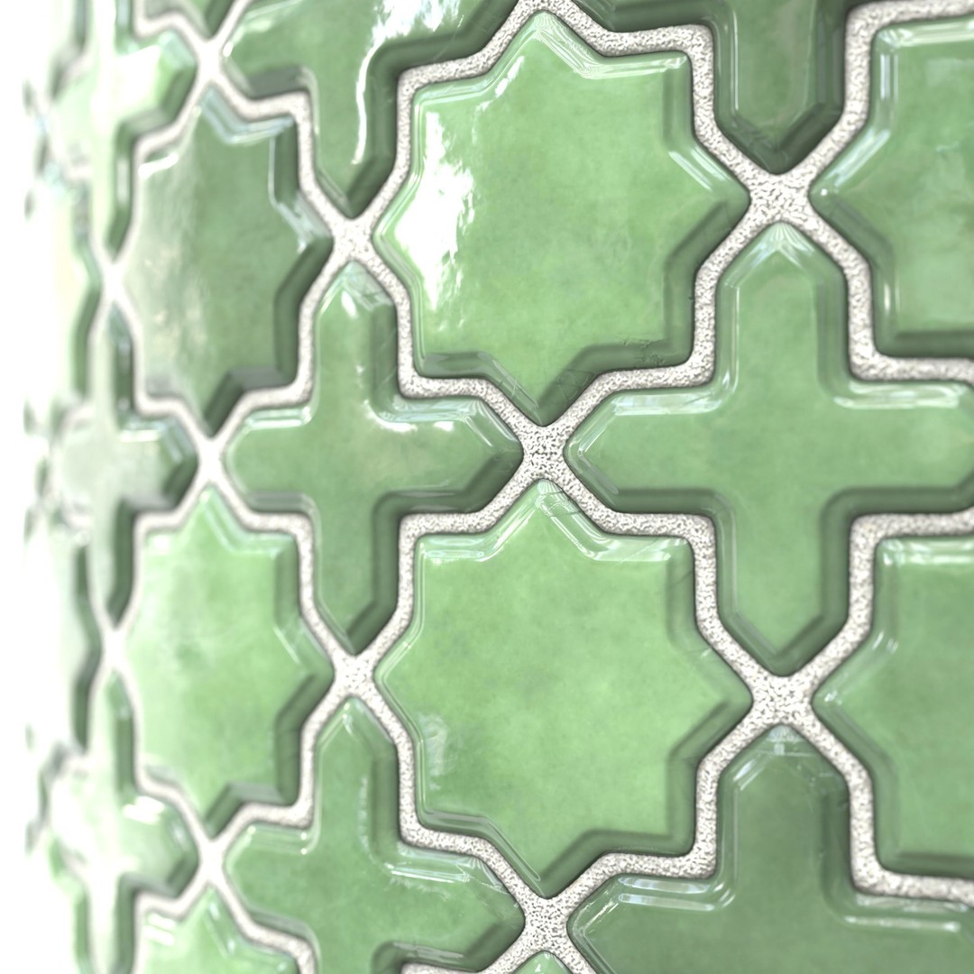 Kitchen Glaze Tile 3D Model – PBR Texture, 7 Colors, OBJ/MTL - View 17