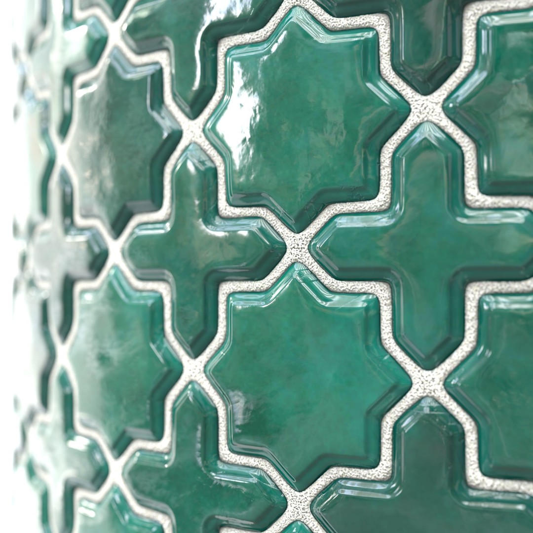 Kitchen Glaze Tile 3D Model – PBR Texture, 7 Colors, OBJ/MTL - View 18