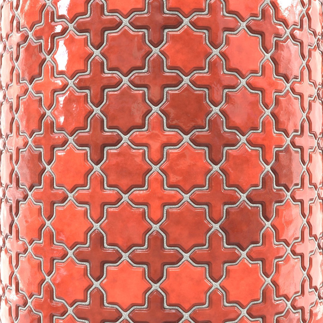 Kitchen Glaze Tile 3D Model – PBR Texture, 7 Colors, OBJ/MTL - View 6