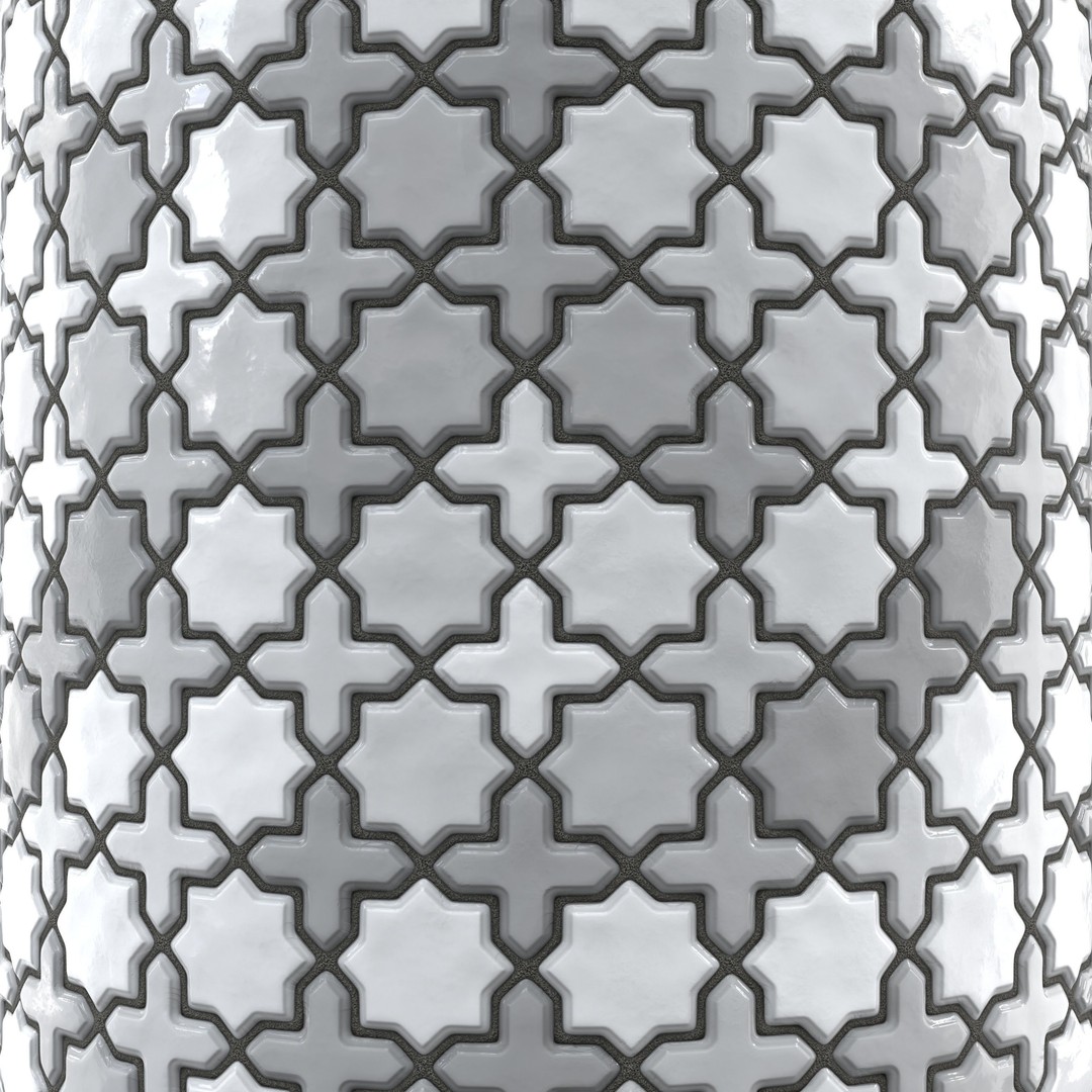 Kitchen Glaze Tile 3D Model – PBR Texture, 7 Colors, OBJ/MTL - View 8