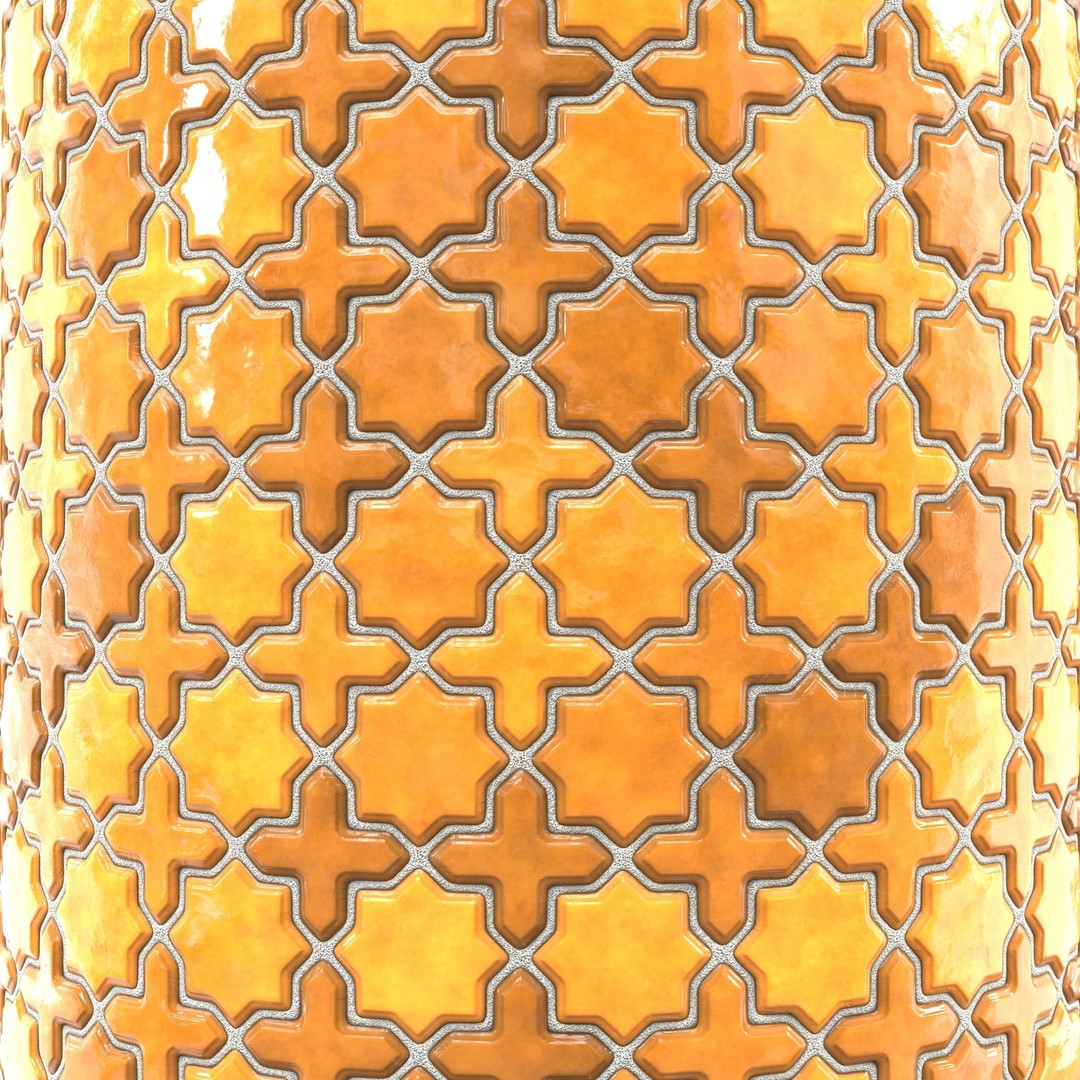 Kitchen Glaze Tile 3D Model – PBR Texture, 7 Colors, OBJ/MTL - View 9