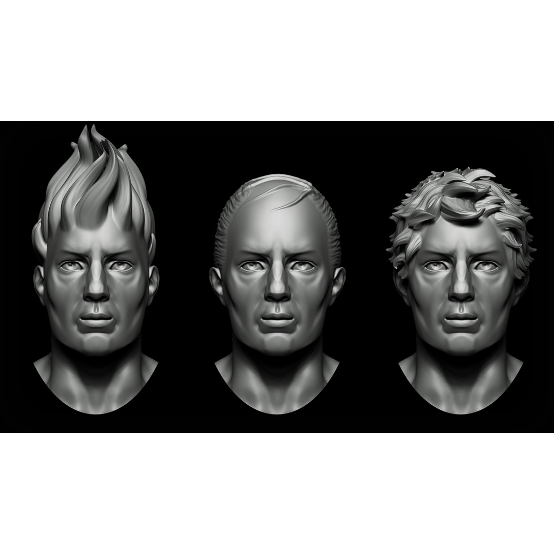 Stylized Hair and Fur 3D Model – 80 Brushes Bundle for Zbrush & Blender - View 4