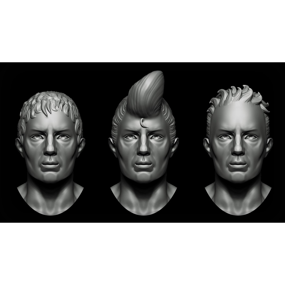 Stylized Hair and Fur 3D Model – 80 Brushes Bundle for Zbrush & Blender - View 7