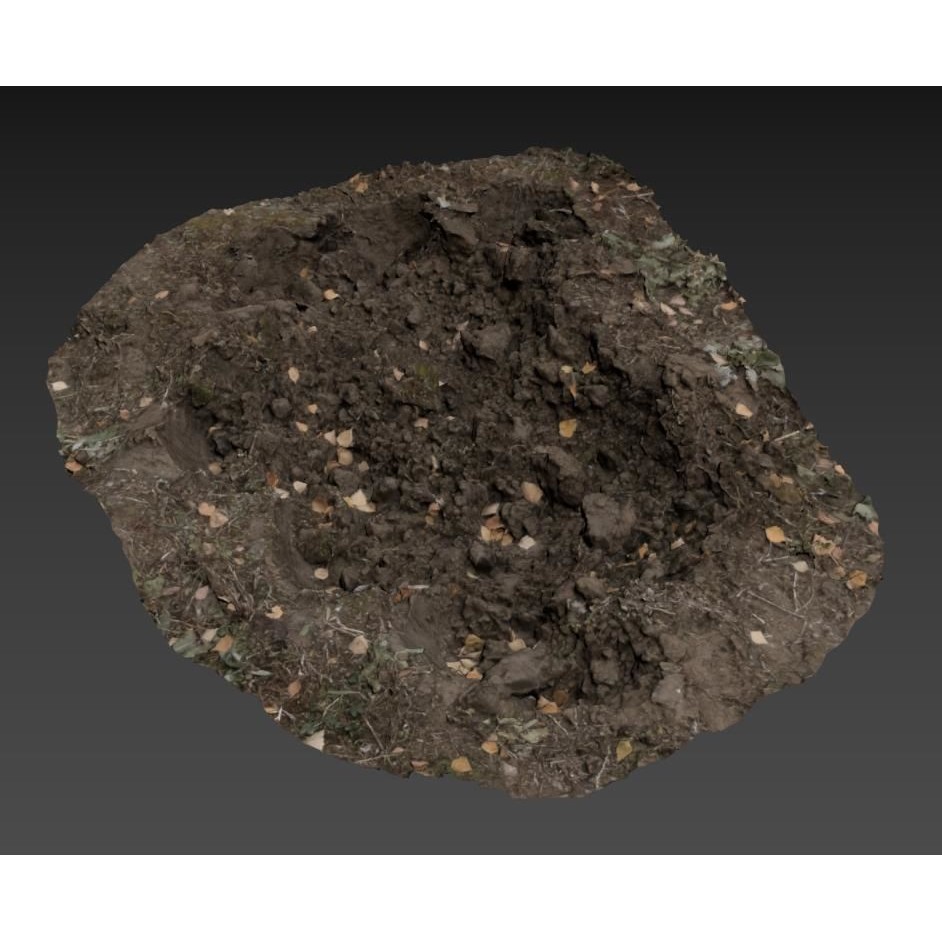 Ultra Realistic Dirt Pit 3D Model – Low Poly Scanned Asset, FBX - View 20