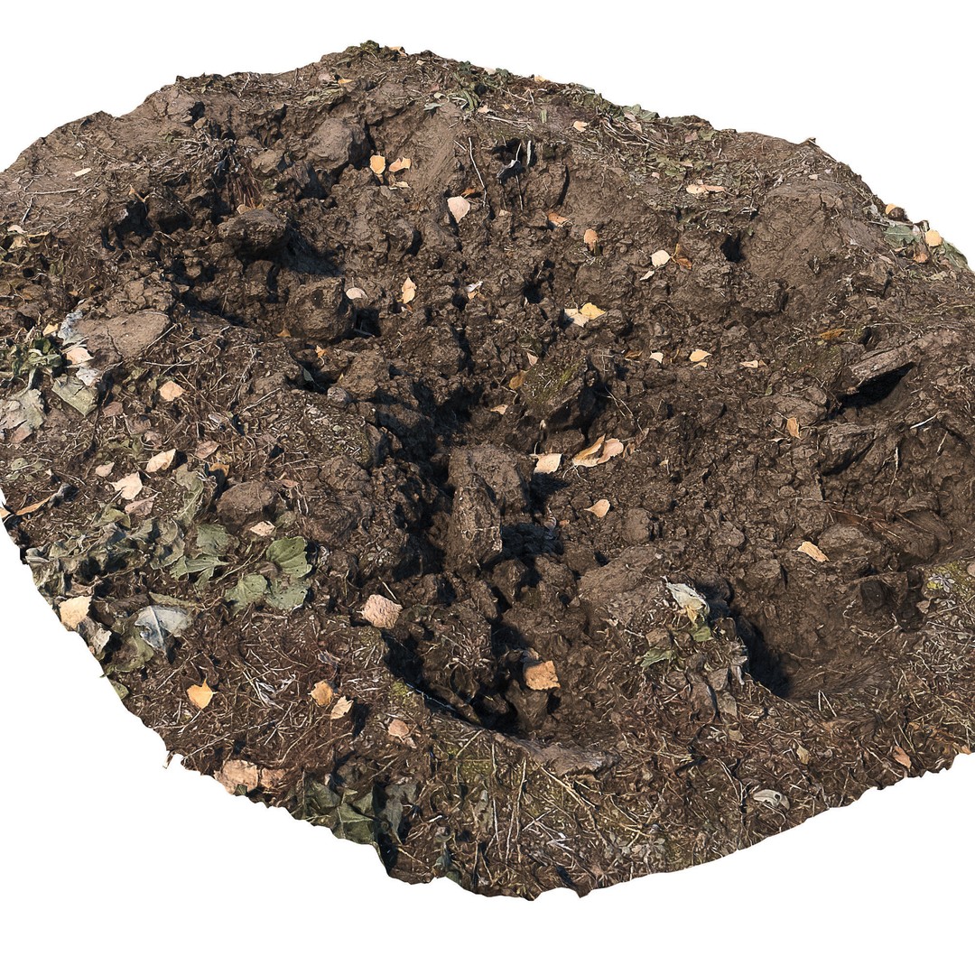 Ultra Realistic Dirt Pit 3D Model – Low Poly Scanned Asset, FBX - View 4